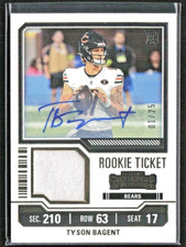 Tyson Bagent 2023 Panini Contenders Rookie Ticket RPA Auto 1/25 #TS34 Bears 1/1