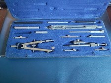  Konvolut 5x alter Zirkelkasten  Reißzeug ua. Precision Original Lotter