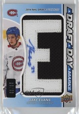 2020 SP Game Used 2019-20 Update Draft Day Marks Rookies /35 Jake Evans Auto kq9
