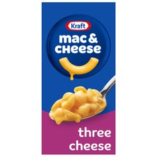 Kraft Mac and Cheese Three Cheese Dinner 7.25 oz Box Easy Meal 3 Servings