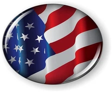 BestLicensePlateFrames US American Flag Tattered 3D Domed CAR Emblem Badge Stic