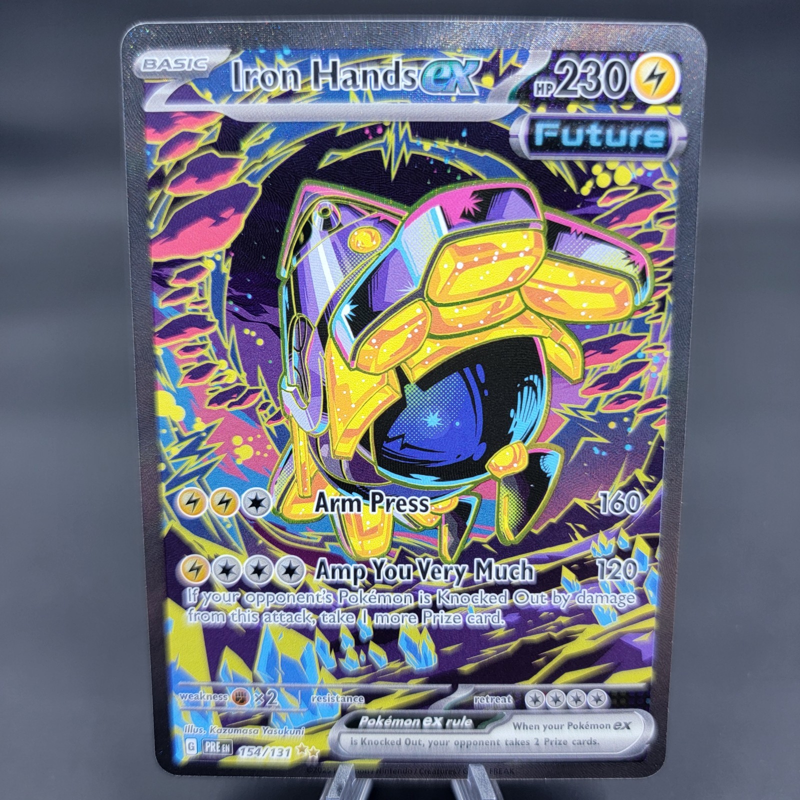 Pokemon TCG Iron Hands Ex 154/131 SIR Prismatic Evolutions Near Mint