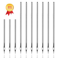 10 Pcs Leather Sewing Awl Hand Needle Canvas Silver