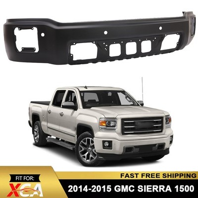 NEW Black - Steel Front Bumper Face Bar for 2014 2015 GMC Sierra 1500 w/ Park