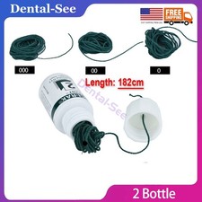 2 Bottle Dental Gingival Retraction Knitted Cord Packing 3 Size 000/00/0 USA