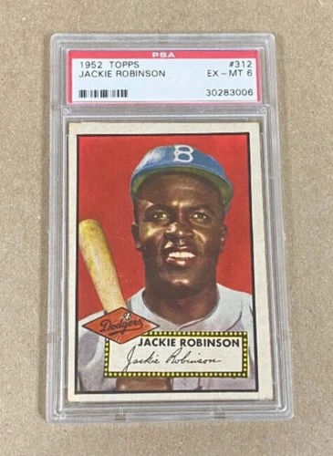 1952 Topps #312 Jackie Robinson Dodgers Hof'er PSA 6 $33,599.99