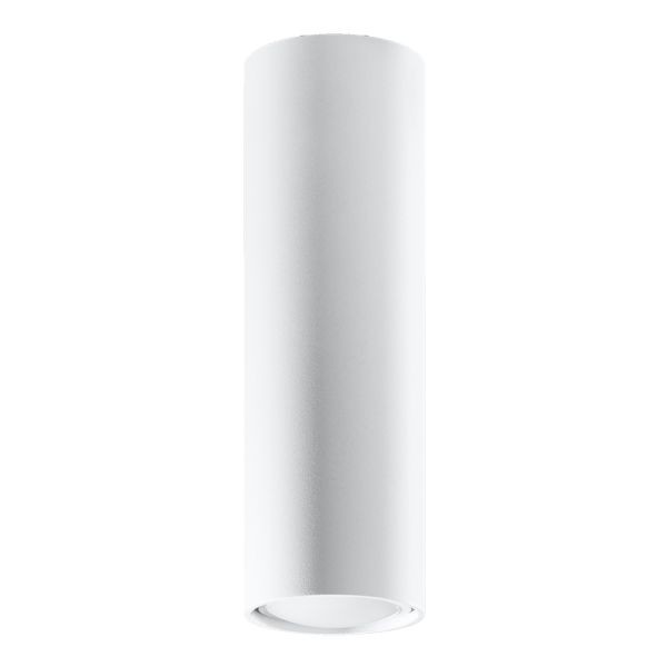 Plafonnier GU10 en acier blanc Lagos 20 pour ampoule spot cylindrique