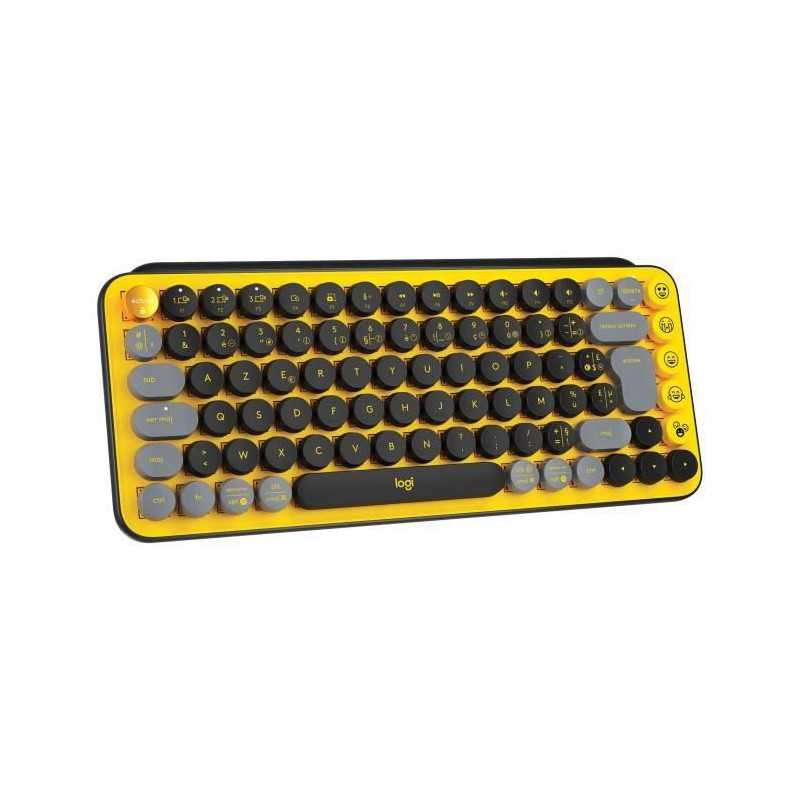 Clavier sans fil Logitech POP Keys mécanique à touches emoji interchangeables - Purple