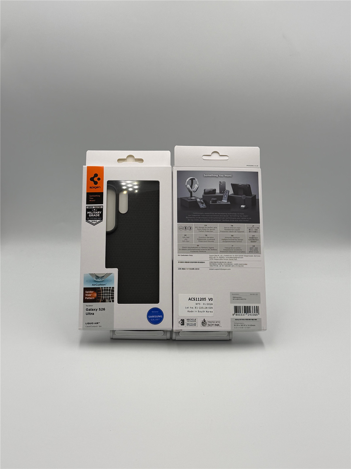 Spigen Liquid Air Case for Samsung Galaxy S26 Ultra 6.9"" Marble Grey - ACS11205