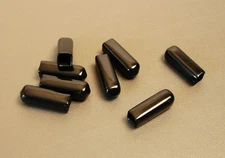 8 Pack Square Black Vinyl Caps 1/4" x 1/4"- 1" Tall SVC-250-1
