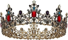 SWEETV Queen Crown, Princess Crowns for Women, Baroque Tiaras for Women