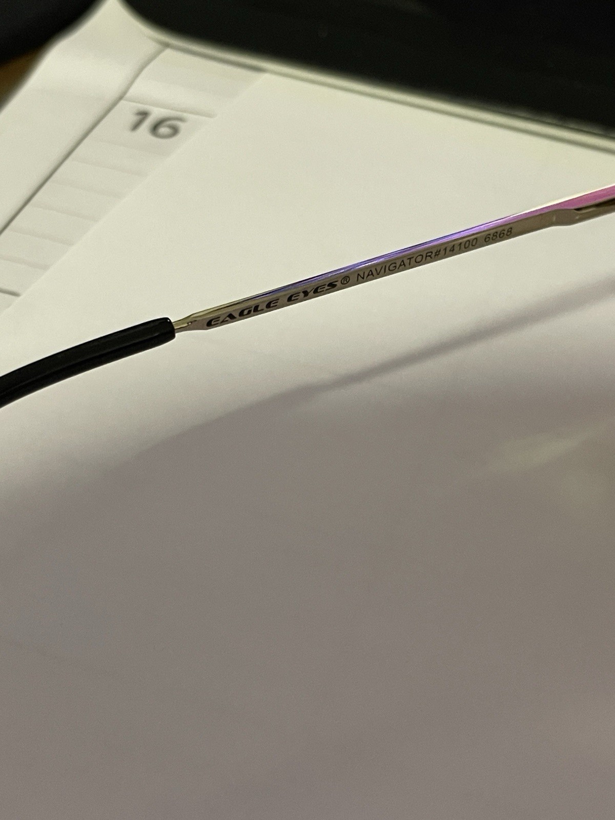 EAGLE EYES NAVIGATOR #14100 TITANIUM DESIGNER WRAP SUNGLASSES 63-145 113443