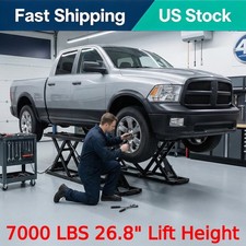 Auto Lift 7000 Lbs Portable Carbon Steel 26.8 Max Lift Height Scissor Car Lift
