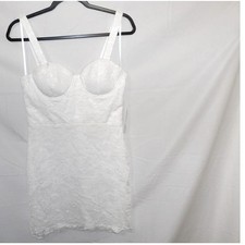AQUA White Lace Mini Dress with Sweetheart Neckline Cocktail Party Formal