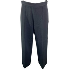 HERMES Serie Button Wide Pants Black Wool Ladies Other Bottoms F/S from Japan