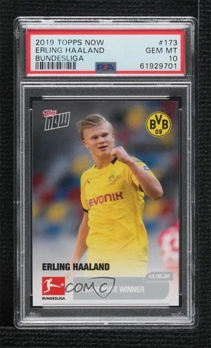 2019 Topps Now Bundesliga Online Exclusive English /2904 Erling Haaland PSA 10