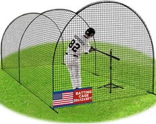 20&30FT Baseball Batting Cages with Frame and Net for Backyard, 20FT, Black 