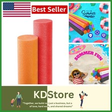 Heavy-Duty Foam Pool Noodles 52" Thick Float Tubes Assorted Colors for Swimming