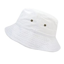 Youth Kids Washed Cotton Lightweight Nylon Packable Bucket Travel Hat Cap