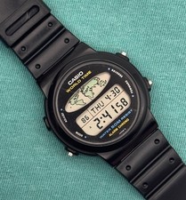 1986 Vintage Casio WORLD TIME Digital Watch - W-60U - 893 - ALL ORIGINAL  