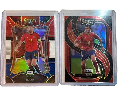 RODRI - 2023-24 Panini Select Multi-Color Prizm &amp; 2024-25 Panini Select Red