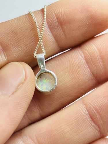 Small silver and opal pendant with 18 inches chain - 第 3/6 張圖片