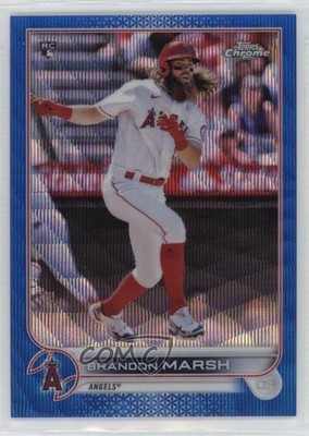 2022 Topps Chrome Blue Wave Refractor 35/75 Brandon Marsh #133 Rookie RC 15mj