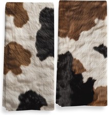 Western Cow Print Kitchen Towels, Cow Towels, Farmhouse Cow Print Kitchen Towel