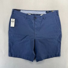 Ralph Lauren Shorts Men's 42B Blue Chino Khaki Stretch Cotton Twill Pony NEW