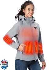 WASOTO Heated Jackets for Women 18400 mAh Battery Pack Lightweight Water-Resi