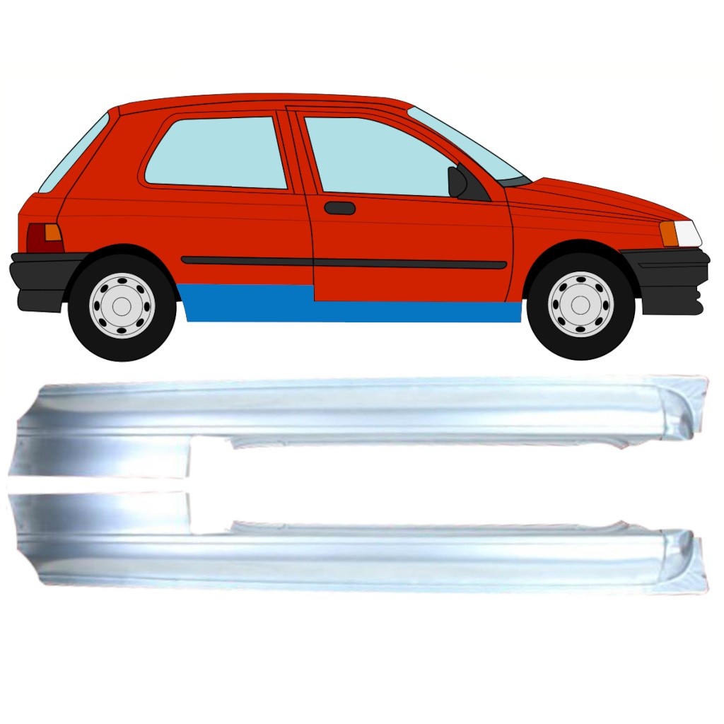 Full sill repair panel for Renault Clio I 1990-1998 / Left+Right / Set