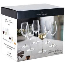 Dartington White Wine Glasses Wine & Dine Set of 6 Dishwasher Safe
