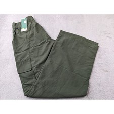 Halara Women's Medium Olive Green Nylon Cargo Pants Wide Leg Lightweight