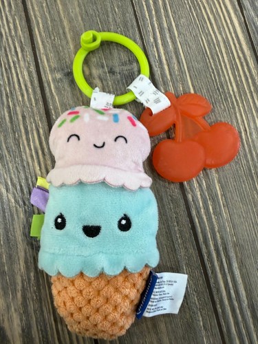 Infantino Ice Cream Cone Rattle With Ring For Babies - with Cherries