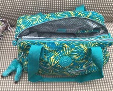 Kipling. Jungle print turquoise  Shoulder Bag twin handled  And Matching Scarf  