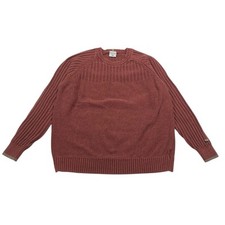 Columbia Red Long Sleeve Heavyweight 100 Cotton Sweater Men's Size L