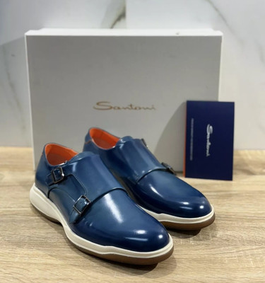 Santoni Double Buckle Loafers Size 44