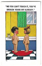 COMIC - NO YOU CAN'T TOUCH, YOU'VE BROKEN YOURS OFF ALREADY Artist SOL Postcard