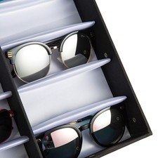 18 Slot Sunglasses Display Case Eyewear Storage Organizer Tray Foldable Stand