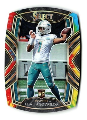 2020 Panini Select Tie-Dye Prizm Die Cut Tua Tagovailoa #245 RC /25 Dolphins