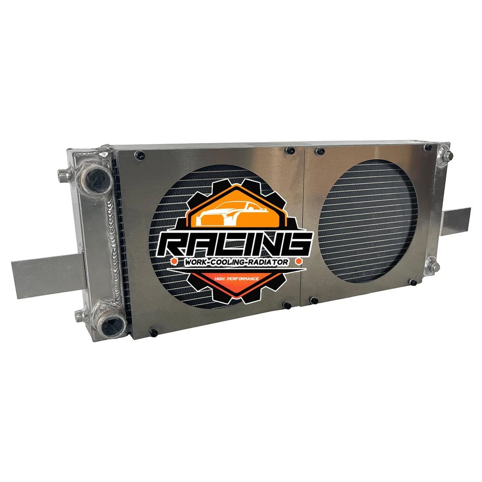 2-Rows Aluminum Radiator For Honda Civic CRX - RH249525 Universal Pocket Tucked — 第 2/4 张图片