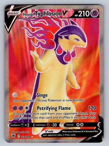 Hisuian Typhlosion V 169/189 NM/M Astral Radiance UR Pokemon Holo T08028