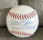 Pete Rose Signed Baseball With Coa Inscription  Authenticated