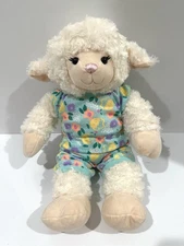Build-A-Bear White Vanilla Swirl Curly Lamb Sheep Plush Stuffed w Outfit Retired