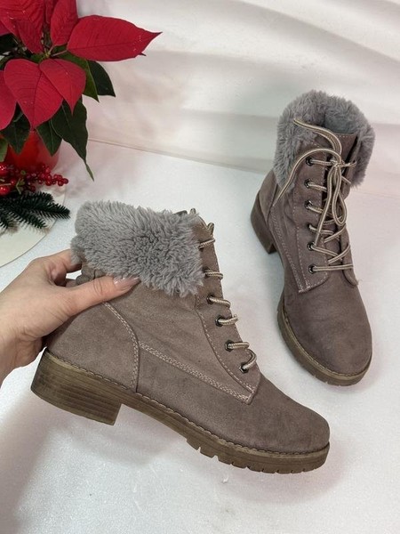 Women Land Rover Boots Brown Fur 38