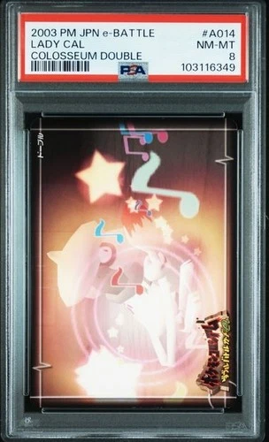 PSA 8 JAPANESE POKEMON LADY CAL SMEARGLE COLOSSEUM #A014 E-BATTLE CARD 272