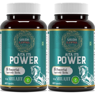 Complément Alimentaire 100% Shilajit + 16 Herbes Puissantes - 30 Pilules - Bio - Inde