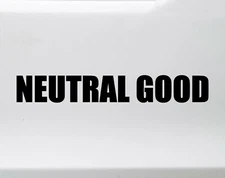 Neutral Good Vinyl Sticker - RPG Role Playing Character Alignment V1 - Decal
