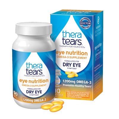 Thera Tears Omega-3 1200mg 90 Capsules Supplement for Eye Nutrition