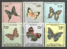 Butterflies Colorful 1969 Complete Mint NH Set of 6 Haiti #625 - 627, C348 -C350